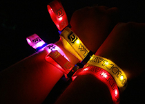 Nylon LED bracelets for promotional gifts